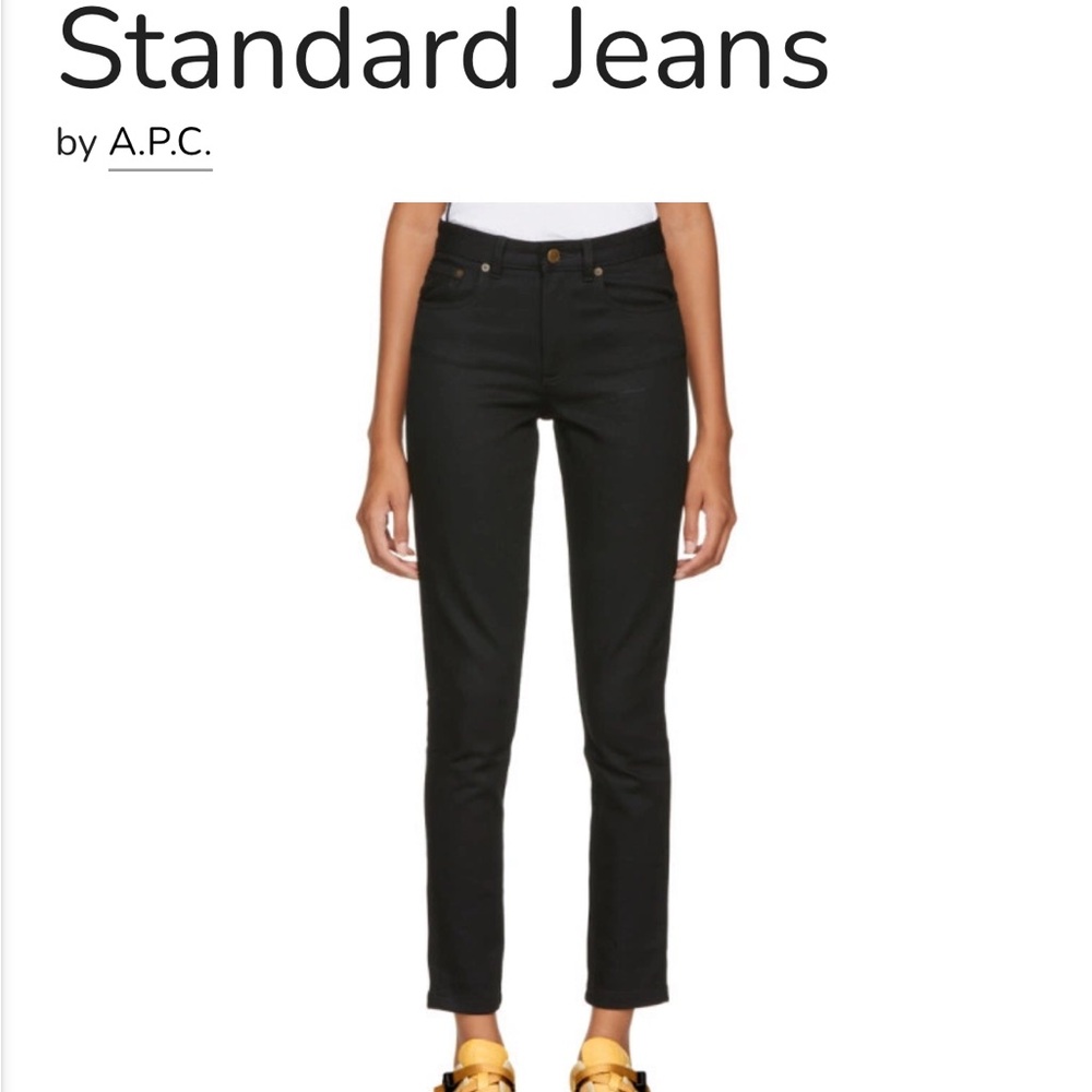 A.P.C. High Standard worn black Denim Jeans